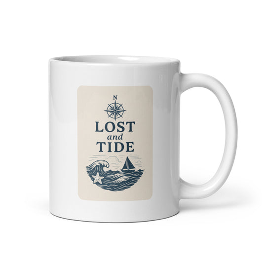 Lost and Tide Mug – Vintage Ocean Map Cup, Moody Coastal Coffee Gift – Duvencioglu