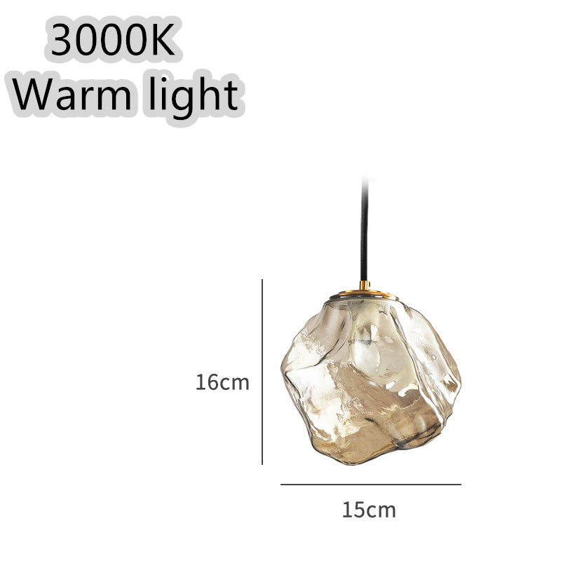 Minimalist Ice Cube Glass Chandelier – Creative Restaurant & Bar Pendant – Duvencioglu