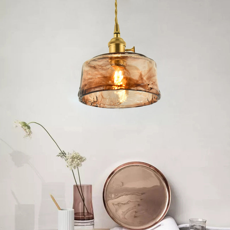 Southeast Asian Retro Brass Chandelier – Creative Glass Pendant (3000K) – Duvencioglu