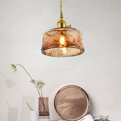 Southeast Asian Retro Brass Chandelier – Creative Glass Pendant (3000K) – Duvencioglu