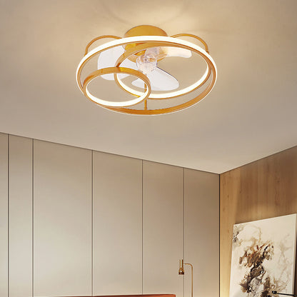 Nordic Invisible Fan LED Chandelier – Modern 50 cm Remote-Control Pendant – Duvencioglu
