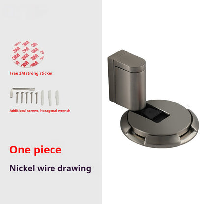 Punch‑Free Mechanical Floor Suction Door Stopper – Windproof, Heavy‑Duty