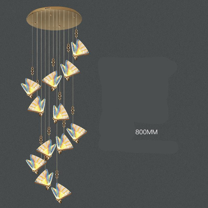 Modern Butterfly Crystal Mini Chandelier – LED Pendant Light for B&B & Staircase – Duvencioglu