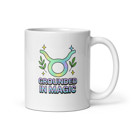 Taurus Mug – Grounded in Magic Pastel Holographic Zodiac Earth Sign Cup – Duvencioglu