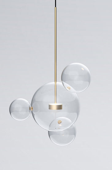 Soap Bubble Mickey LED Glass Chandelier – Nordic Pendant (3C Certified) – Duvencioglu