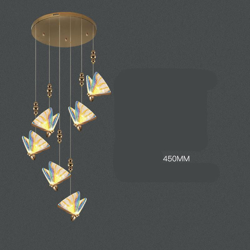 Modern Butterfly Crystal Mini Chandelier – LED Pendant Light for B&B & Staircase – Duvencioglu