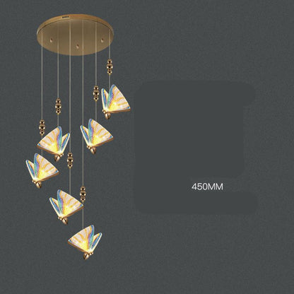 Modern Butterfly Crystal Mini Chandelier – LED Pendant Light for B&B & Staircase – Duvencioglu
