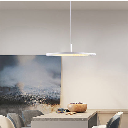Nordic Slim Round LED Chandelier – Creative Bar & Office Pendant – Duvencioglu