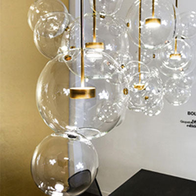 LED Apple-Shape Acrylic Chandelier – 3-Head Branch Pendant – Duvencioglu