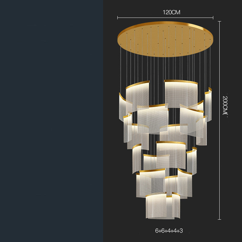 Villa-Scale Multi-Head LED Chandelier – 7–23-Arm Stainless Steel Pendant – Duvencioglu