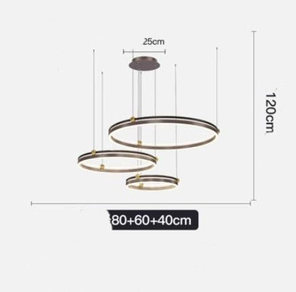Brushed-Aluminum Fish-Line LED Chandelier – 5000 K Pendant – Duvencioglu