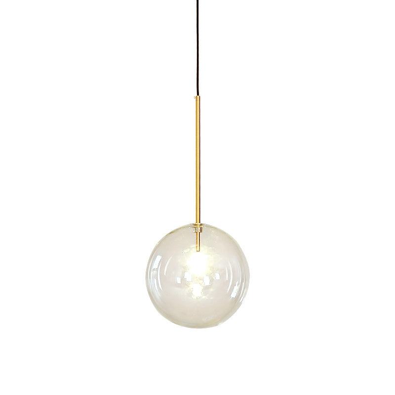Postmodern Nordic Glass Ball Chandelier – Single-Head Pendant (Ø15–30 cm) – Duvencioglu