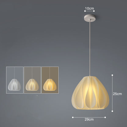 Nordic Iron LED Fish-Line Chandelier – Tri-Color Dimmable Pendant – Duvencioglu