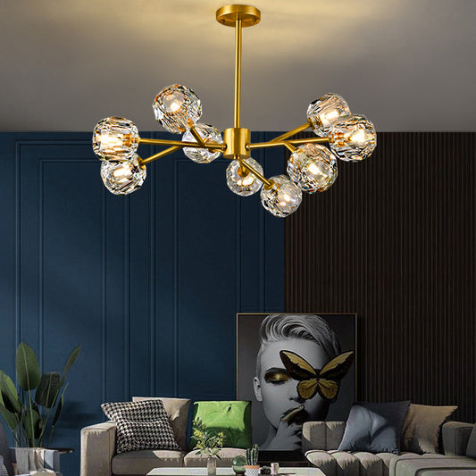 All-Copper Remote-Control LED Chandelier – Luxury Crystal Pendant – Duvencioglu