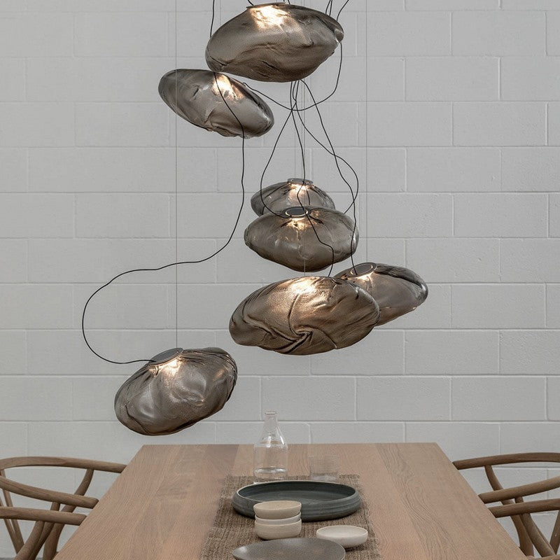 Postmodern Luxury Glass Chandelier – 200/300 mm E27 Pendant – Duvencioglu
