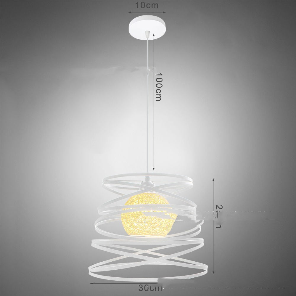 Post-Modern Iron Art Chandelier – Single-Head LED Pendant for Café & Bar – Duvencioglu