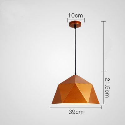 Geometric Hanging Pendant Light - Modern & Colorful Iron Lamp – Duvencioglu