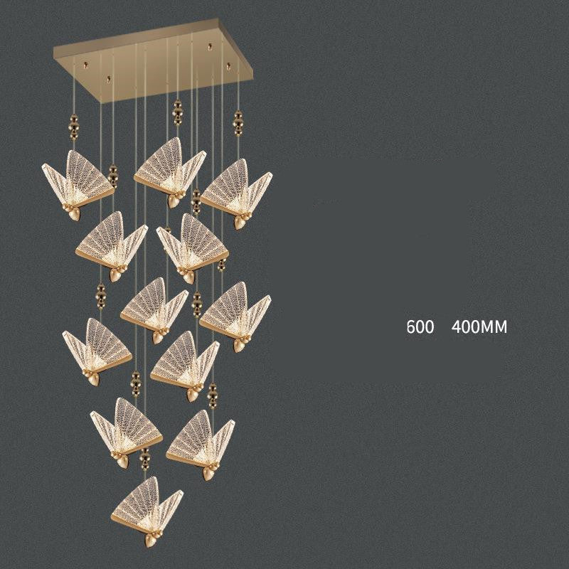 Modern Butterfly Crystal Mini Chandelier – LED Pendant Light for B&B & Staircase – Duvencioglu
