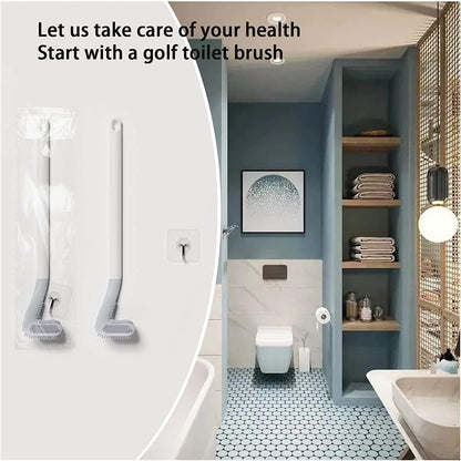 Golf-Shape Silicone Toilet Brush - Wall-Mounted Deep Cleaner – Duvencioglu