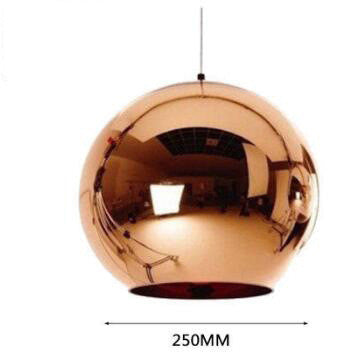 Electroplated Round Glass LED Chandelier – Café & Bar Pendant (1.5 m Drop) – Duvencioglu