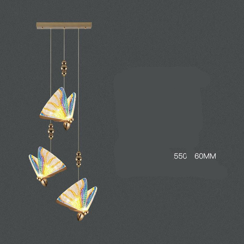 Modern Butterfly Crystal Mini Chandelier – LED Pendant Light for B&B & Staircase – Duvencioglu