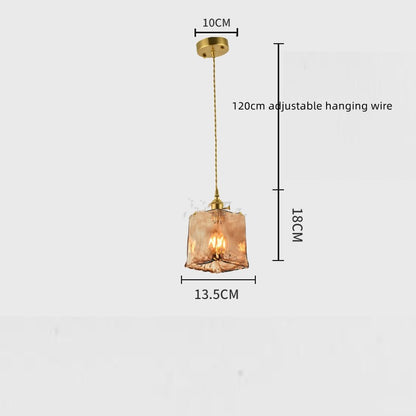 Southeast Asian Retro Brass Chandelier – Creative Glass Pendant (3000K) – Duvencioglu