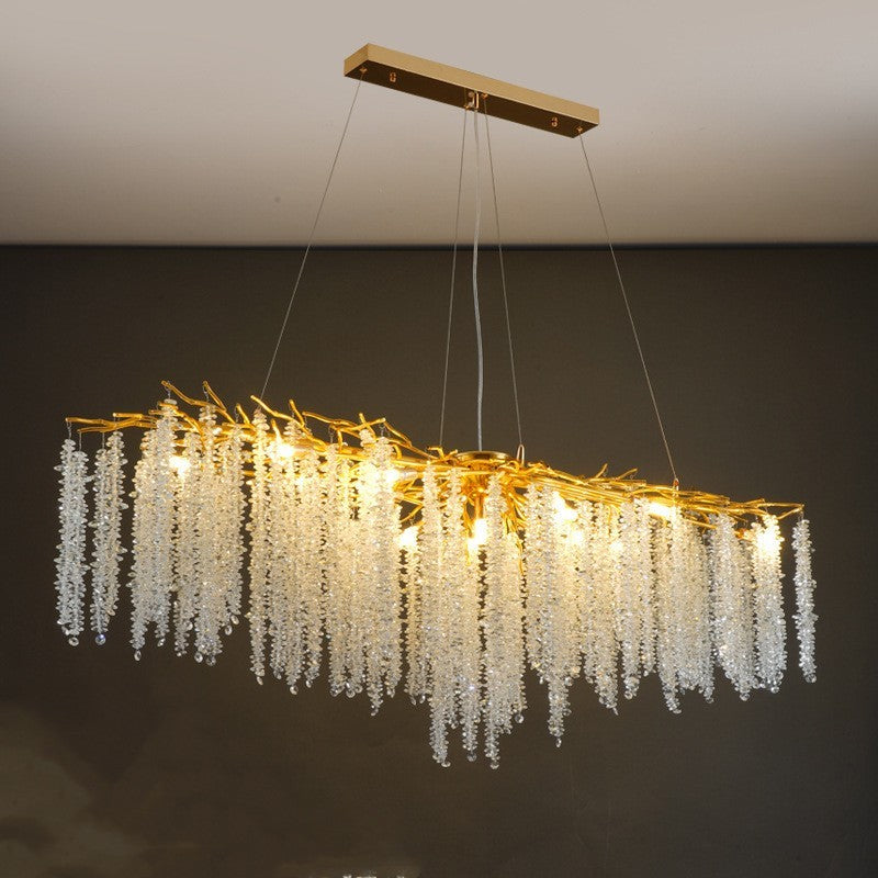 Luxury Villa Crystal LED Chandelier – Aluminum Alloy Pendant – Duvencioglu
