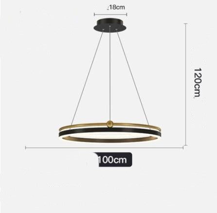Brushed-Aluminum Fish-Line LED Chandelier – 5000 K Pendant – Duvencioglu