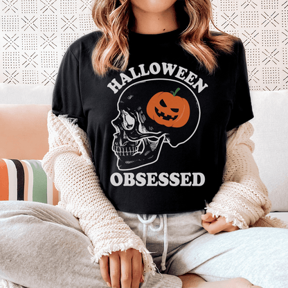 "Halloween Obsessed" Graphic Tee - 100% Soft Cotton, Made in USA – Duvencioglu